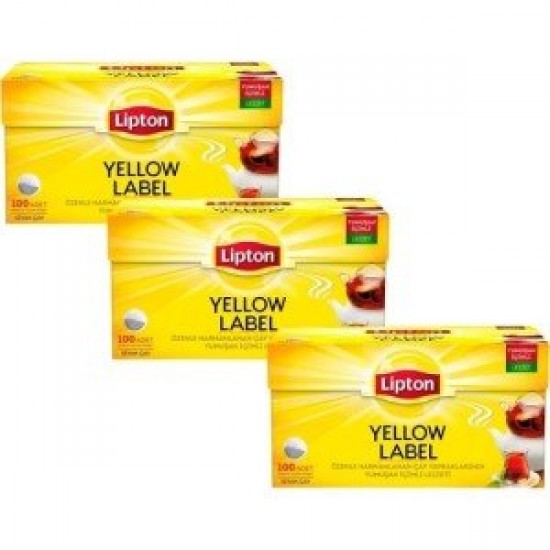 Lipton Yellow Label Demlik Poşet Çay 100'LÜ x 3 Lü