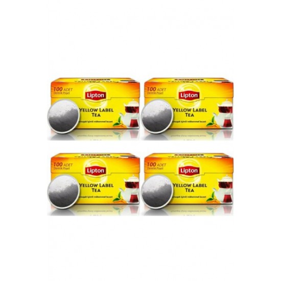 Lipton Yellow Label Demlik Poşet Çay 100 x 4 Paket 400'lü