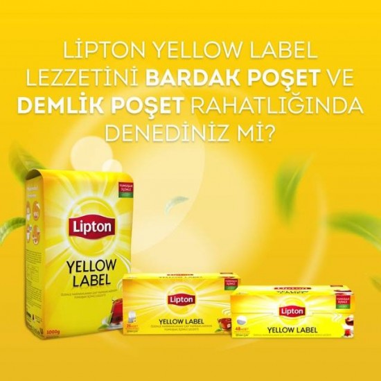 Lipton Yellow Label Demlik Poşet Çay 100 x 5 Paket 500'lü