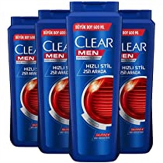 Clear Man Saç Dökülmelerine Karşı 600Ml x4