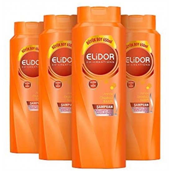 Elidor Anında Onarıcı Bakım Saç Bakım Şampuanı 650 ML x4