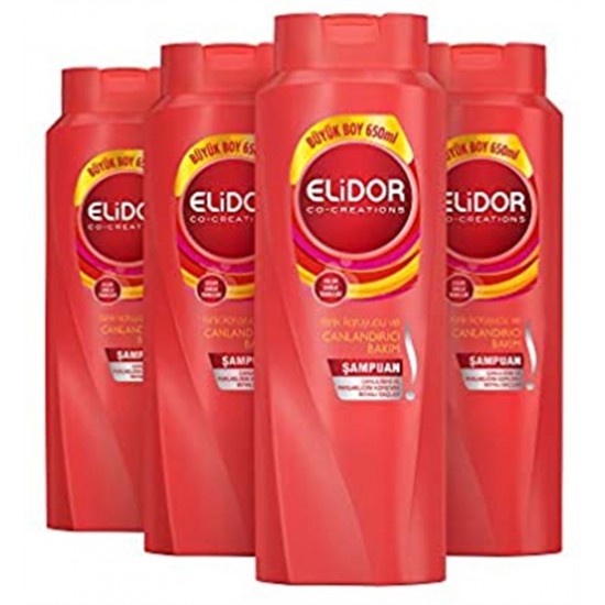 Elidor Renk Koruyucu Ve Canlandırıcı Bakım Şampuanı 650Ml x4